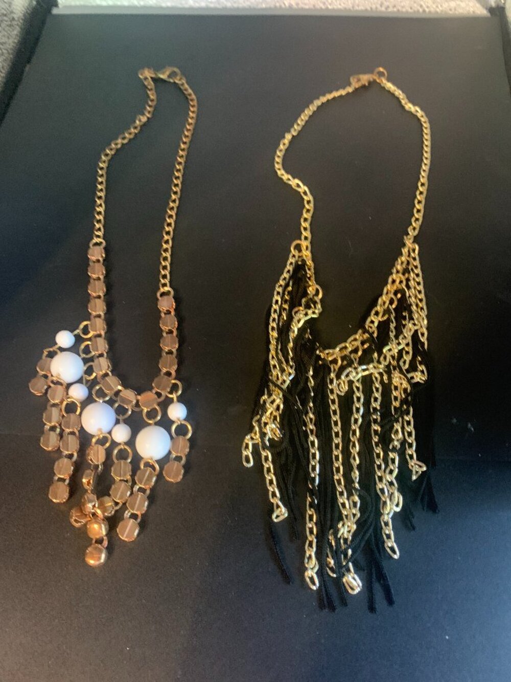 Lot of 2 Dangling Pendant 19" 20" Necklaces